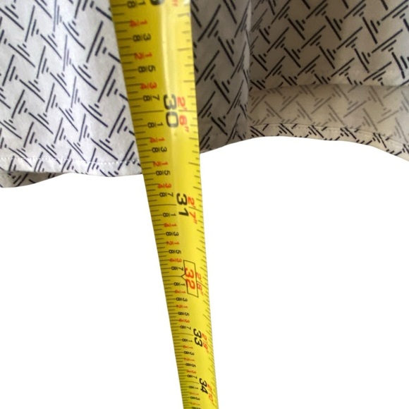 Ted Baker London Button Down Wrinkle Free White Patterned Longsleeve Shirt SZ L - Picture 7 of 10